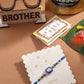 NVR Men Blue Artificial Stones Handmade Thread Rakhi, Combo for Rakshabandhan | Swadesiicart