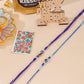NVR Men Set of 2 Blue Evil Eye Artificial Beads Thread Rakhi Combo | Swadesiicart