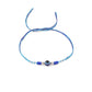 NVR Men Set of 2 Blue Evil Eye Artificial Beads Thread Rakhi Combo | Swadesiicart