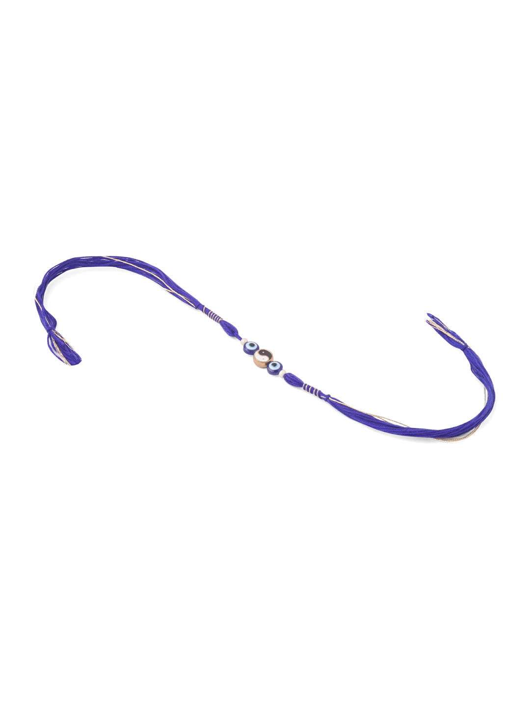 NVR Men Set of 2 Blue Evil Eye Artificial Beads Thread Rakhi Combo | Swadesiicart