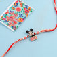 NVR Kids Micky Mouse Character Artificial Beads Thread Rakhi with Roli Chawal Chandan & Mishri - Swadesiicart
