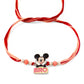 NVR Kids Micky Mouse Character Artificial Beads Thread Rakhi with Roli Chawal Chandan & Mishri - Swadesiicart
