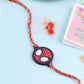 NVR Kids Superhero Red Thread Rakhi with Roli Chawal Chandan & Mishri - Swadesiicart