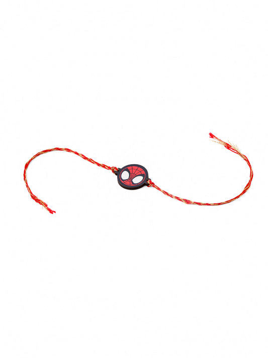 NVR Kids Superhero Red Thread Rakhi with Roli Chawal Chandan & Mishri - Swadesiicart