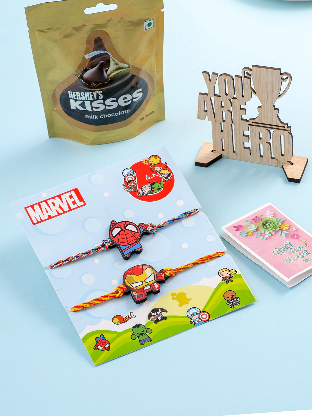 NVR Kids Set of 2 Cute Cartoon Superhero Thread Rakhi, Combo for Rakshabandhan | Swadesiicart