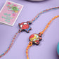 NVR Kids Set of 2 Cute Cartoon Superhero Thread Rakhi with Roli Chawal Chandan & Mishri - Swadesiicart