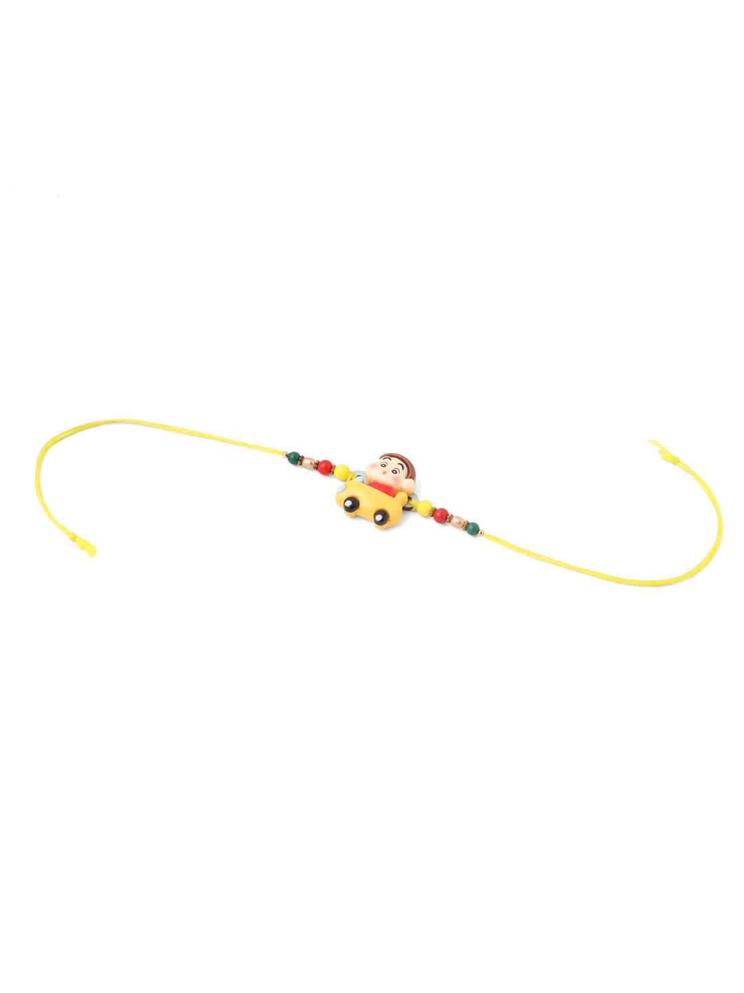 NVR Kids Yellow Cartoon Artificial Beads Rakhi, Combo for Rakshabandhan | Swadesiicart