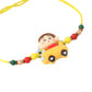 NVR Kids Yellow Cartoon Artificial Beads Rakhi with Roli Chawal Chandan & Mishri | Swadesiicart