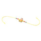 NVR Kids Yellow Cartoon Artificial Beads Rakhi with Roli Chawal Chandan & Mishri | Swadesiicart