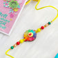 NVR Kids Multicolor Artificial Beads Rakhi with Roli Chawal Chandan & Mishri | Swadesiicart