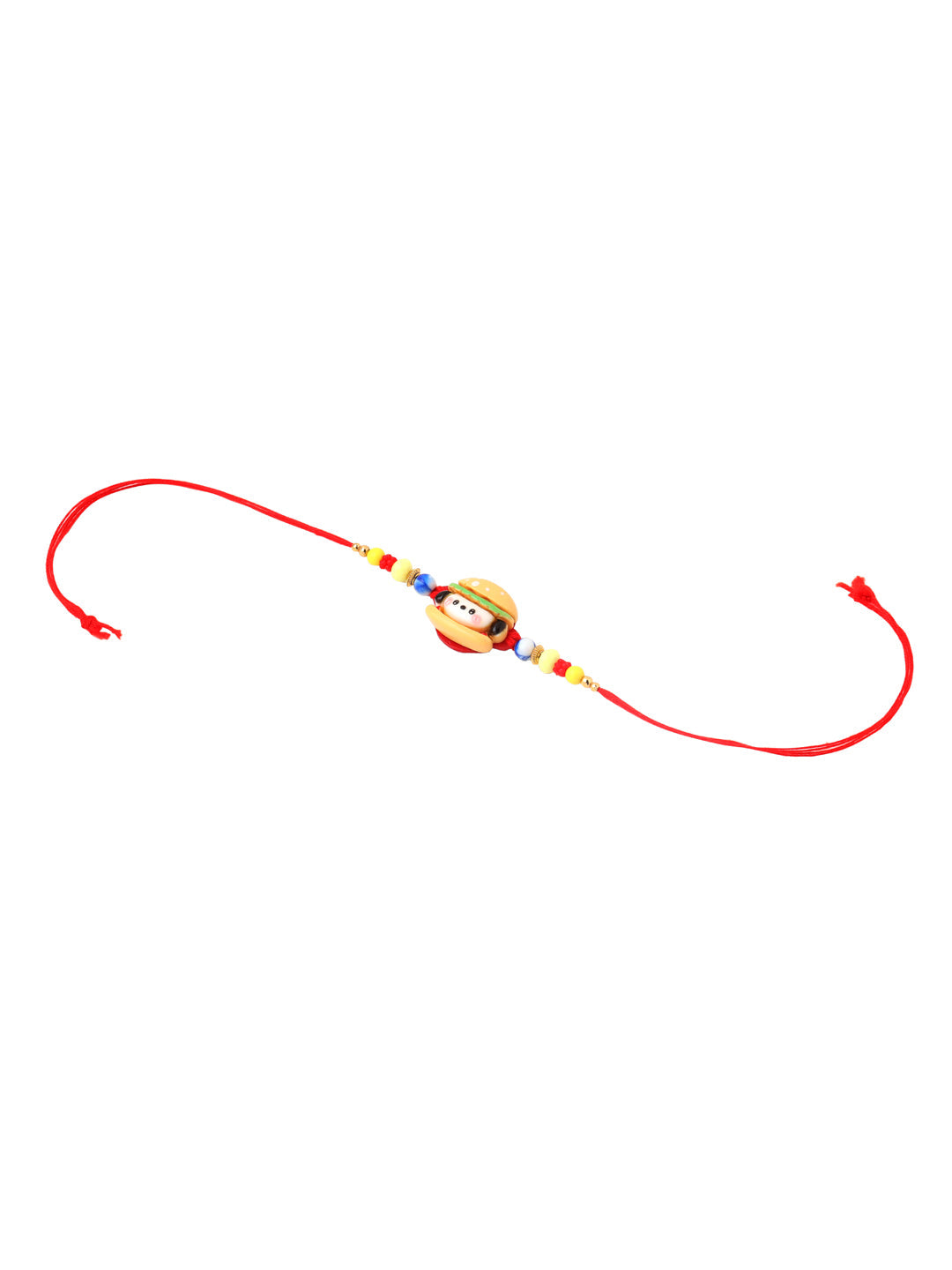 NVR Kids Cartoon Character Multicolor Artificial Beads Rakhi with Roli Chawal Chandan & Mishri | Swadesiicart