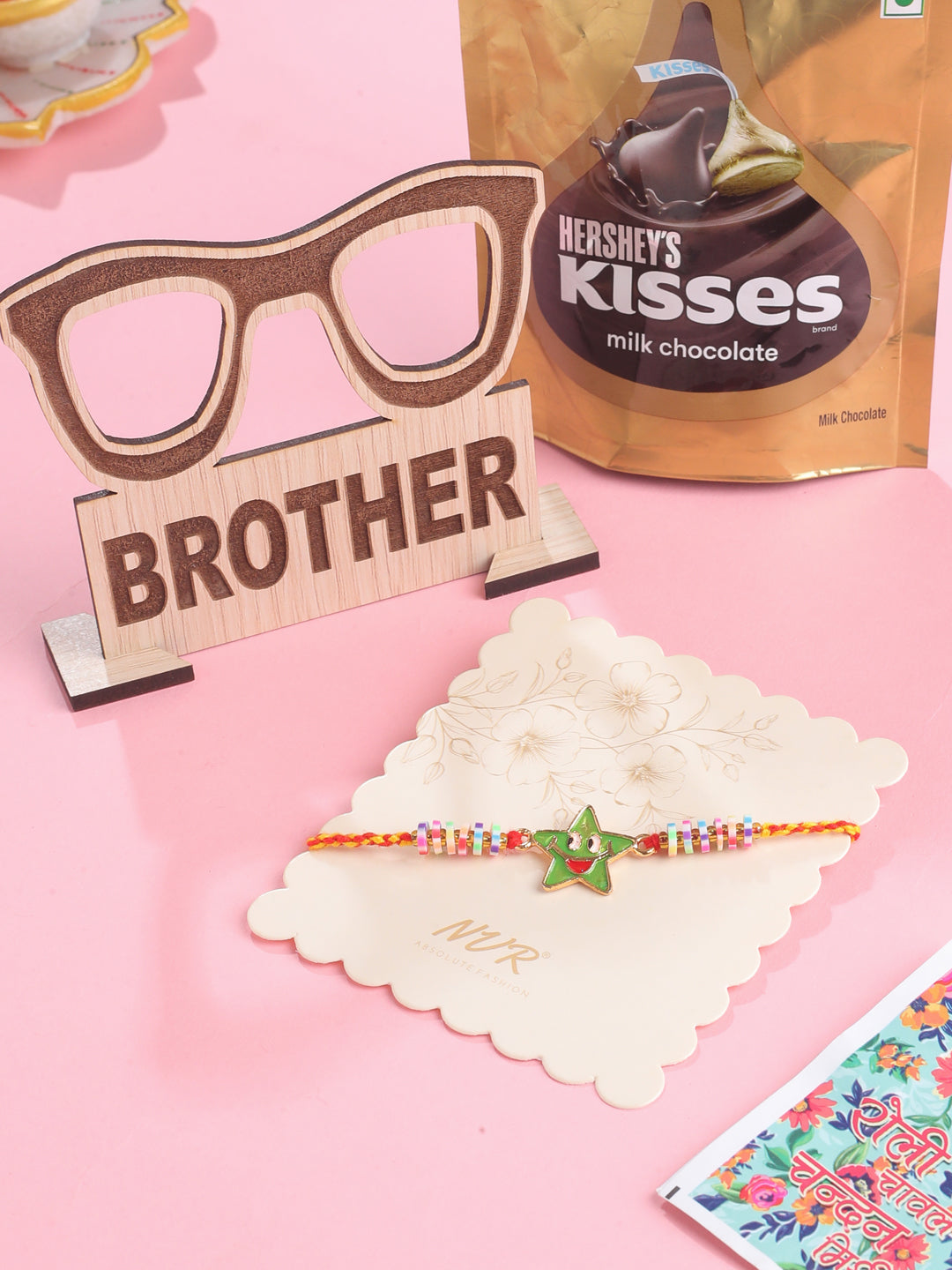 NVR Kids Star Shape Multicolor Thread Rakhi, Combo for Rakshabandhan | Swadesiicart