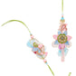 NVR Set of 2 Handmade Multicolor Artificial Stones & Beads Bhaiya Bhabhi Rakhi with Roli Chawal Chandan & Mishri | Swadesiicart