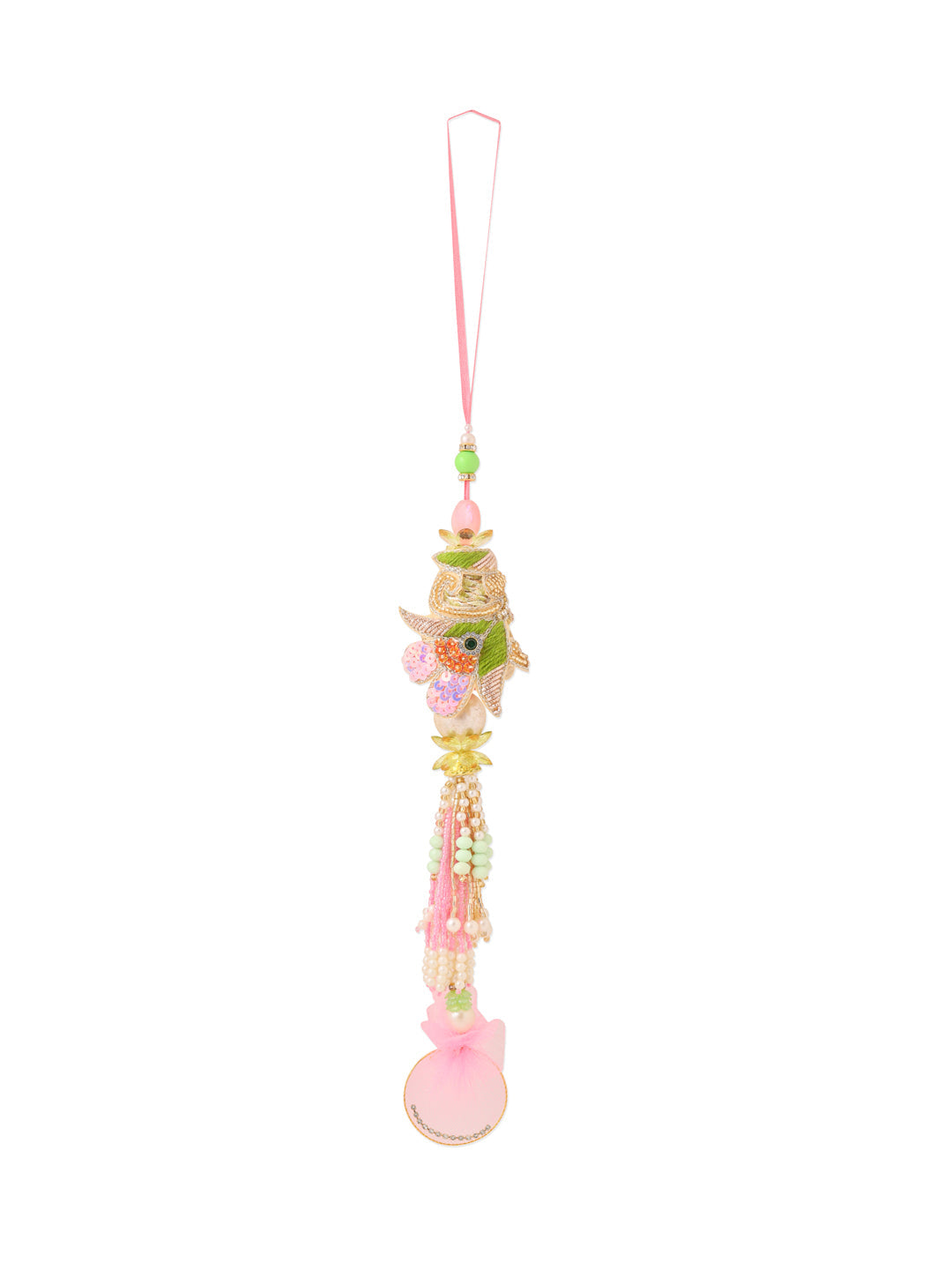 NVR Set of 2 Handcrafted Multicolor Pearls Bhaiya Bhabhi Rakhi Combo | Swadesiicart