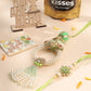 NVR Set of 2 Handcrafted Green Artificial Stones & Pearls Bhaiya Bhabhi Rakhi Combo | Swadesiicart