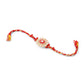 NVR Set of 2 Handmade Red Kundan Studded Floral Design Bhaiya Bhabhi Rakhi with Roli Chawal Chandan & Mishri | Swadesiicart