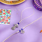 NVR Set of 2 Silver Toned Pearls & Beads Bhaiya Bhabhi Rakhi with Roli Chawal Chandan & Mishri | Swadesiicart