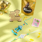 NVR Set of 2 Blue & Pink Artificial Stones & Beads Bhaiya Bhabhi Rakhi Combo | Swadesiicart