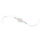 NVR Set of 2 Blue & Pink Artificial Stones & Beads Bhaiya Bhabhi Rakhi with Roli Chawal Chandan & Mishri - Swadesiicart