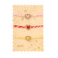 NVR Men Set of 3 Heart Shape Multicolor Artificial Stones Thread Rakhi with Roli Chawal Chandan & Mishri | Swadesiicart
