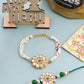NVR Set of 2 Kundan Studded Floral Design Gold Toned Bhaiya Bhabhi Rakhi Combo | Swadesiicart