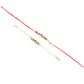 NVR Set of 2 Multicolor Oval Shape Kundan Studded & Beads Bhaiya Bhabhi Rakhi with Roli Chawal Chandan & Mishri | Swadesiicart