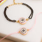 NVR Set of 2 Pink Round Shape Artificial Stones Bhaiya Bhabhi Rakhi with Roli Chawal Chandan & Mishri - Swadesiicart