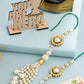 NVR Set of 2 White & Green Stone Studded Handcrafted Bhaiya Bhabhi Thread Rakhi Combo | Swadesiicart