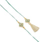 NVR Set of 2 Handmade Green Kundan Studded Bhaiya Bhabhi Rakhi Set, Combo for Rakshabandhan | Swadesiicart