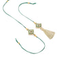 NVR Set of 2 Handmade Green Kundan Studded Bhaiya Bhabhi Rakhi Set, Combo for Rakshabandhan | Swadesiicart