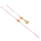 NVR Set of 2 Handmade Pink Kundan Studded Bhaiya Bhabhi Rakhi Set with Roli Chawal Chandan & Mishri - Swadesiicart