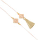 NVR Set of 2 Handmade Peach Kundan Studded Bhaiya Bhabhi Rakhi Set with Roli Chawal Chandan & Mishri - Swadesiicart