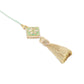 NVR Set of 2 Handmade Sea Green Kundan Studded Bhaiya Bhabhi Rakhi Set with Roli Chawal Chandan & Mishri - Swadesiicart
