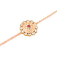 NVR Men Set of 2 Peach & Green Kundan Studded Round Floral Design Rakhi Combo | Swadesiicart
