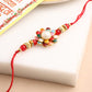 NVR Men Multicolor Beads & Pearls Floral Design Thread Rakhi Roli Chawal Chandan & Mishri - Swadesiicart