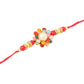 NVR Men Multicolor Beads & Pearls Floral Design Thread Rakhi Roli Chawal Chandan & Mishri - Swadesiicart