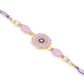 NVR Set of 2 Purple Artificial Stones & Beads Floral Design Thread Bhaiya Bhabhi Rakhi Combo | Swadesiicart