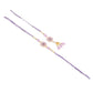 NVR Set of 2 Purple Artificial Stones & Beads Floral Design Thread Bhaiya Bhabhi Rakhi with Roli Chawal Chandan & Mishri | Swadesiicart