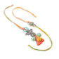 NVR Set of 2 Artificial Beads Traditional Bhaiya Bhabhi Pair Rakhi Set with Roli Chawal Chandan & Mishri | Swadesiicart