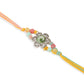 NVR Set of 2 Artificial Beads Traditional Bhaiya Bhabhi Pair Rakhi Set with Roli Chawal Chandan & Mishri | Swadesiicart