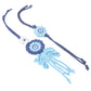 NVR Set of 2 Blue Evil Eye Floral Bhaiya Bhabhi Rakhi With Roli Chawal Chandan & Mishri | Swadesiicart