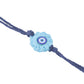 NVR Set of 2 Blue Evil Eye Floral Bhaiya Bhabhi Rakhi With Roli Chawal Chandan & Mishri | Swadesiicart