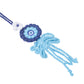 NVR Set of 2 Blue Evil Eye Floral Bhaiya Bhabhi Rakhi With Roli Chawal Chandan & Mishri | Swadesiicart