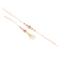 NVR Set of 2 Multicolor Artificial Stones & Beads Round Floral Bhaiya Bhabhi Rakhi with Roli Chawal Chandan & Mishri | Swadesiicart
