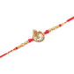 NVR Men Set of 2 Golden Red Religious Designer Ganesh Ji Thread Rakhi Combo | Swadesiicart