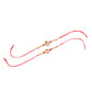 NVR Men Set of 2 Golden Red Religious Designer Ganesh Ji Thread Rakhi With Roli Chawal Chandan & Mishri | Swadesiicart