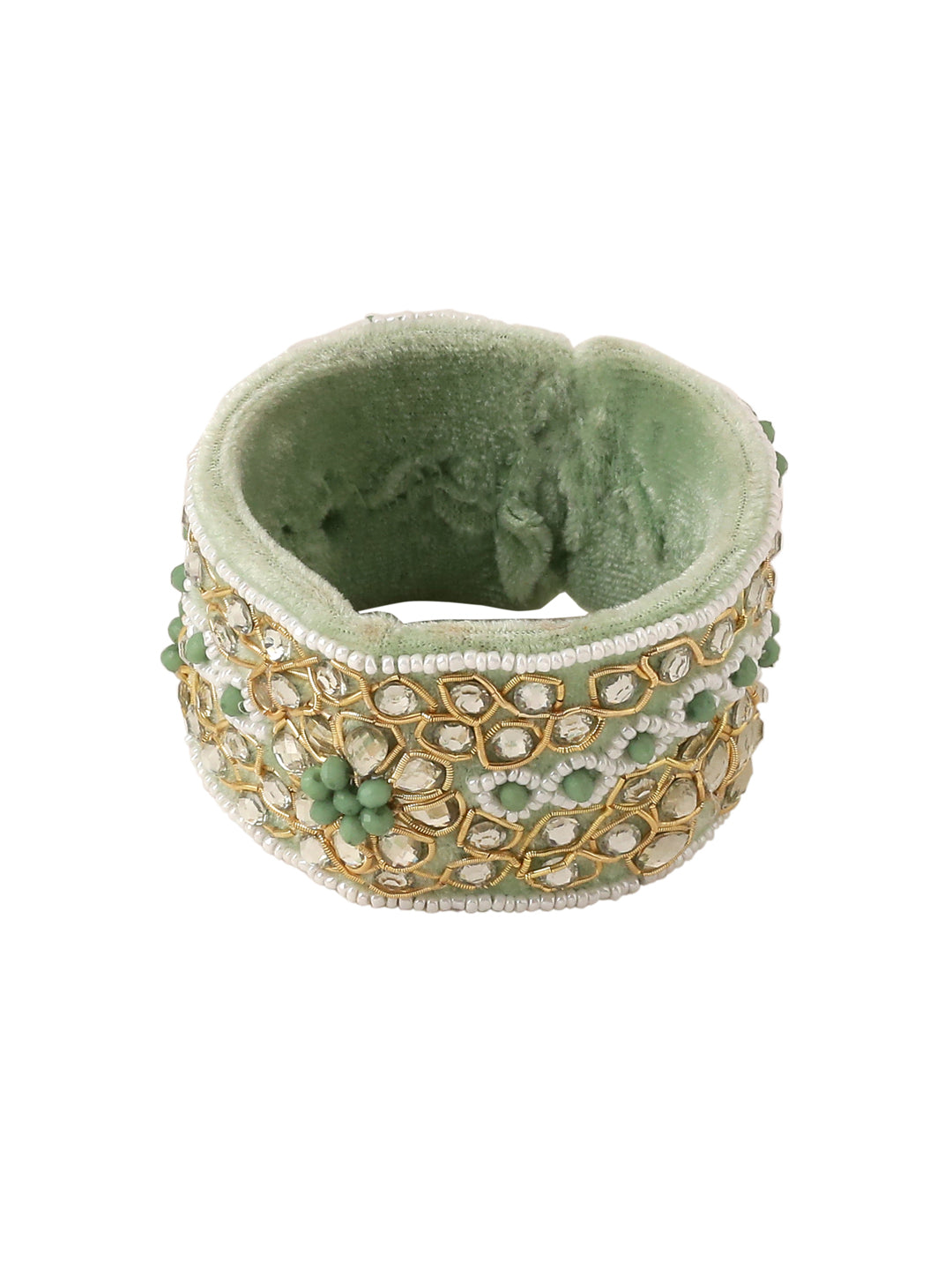NVR Set of 2 Green Artificial Stones Bhaiya Bhabhi Rakhi Set, Combo for Rakshabandhan | Swadesiicart