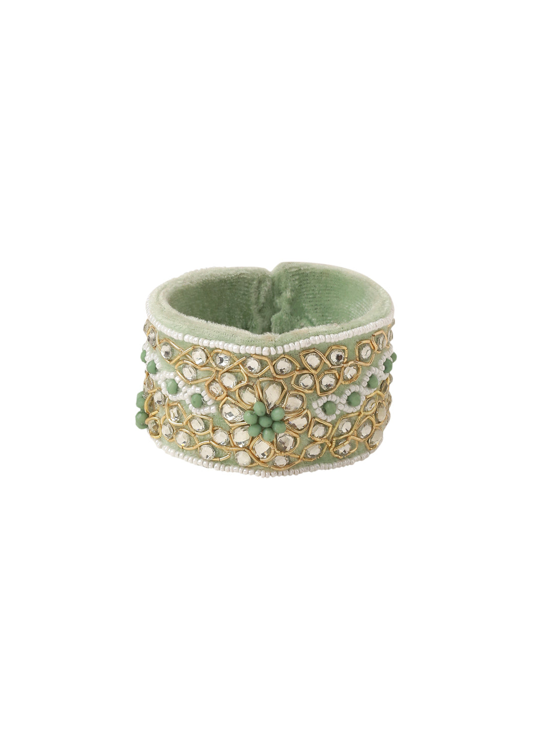 NVR Set of 2 Green Artificial Stones Bhaiya Bhabhi Rakhi With Roli Chawal Chandan & Mishri | Swadesiicart