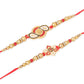 NVR Men Set of 2 Red & Gold Floral Design Artificial Beads Thread Rakhi Combo | Swadesiicart