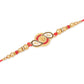 NVR Men Set of 2 Red & Gold Floral Design Artificial Beads Thread Rakhi With Roli Chawal Chandan & Mishri | Swadesiicart